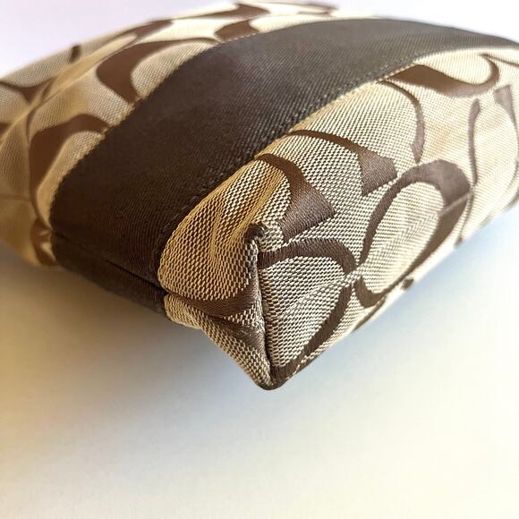 COACH Signature Crossbody, Brown Logo Print - Picture 12 of 16